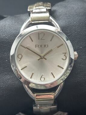 Folio Two Tone Women’s Cuff Watch